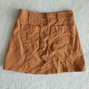 Madewell garment-dyed patch-pocket skirt